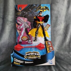 Batman Power Attack Deluxe Robin Figure with Red and Yellow Accents
